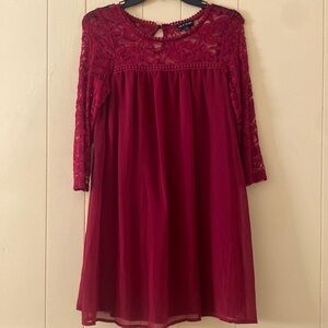 As U Wish red lace dress NWT